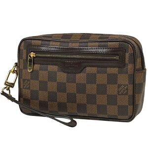 Louis Vuitton Pochette Bi Macao Clutch Shoulder amier Brown